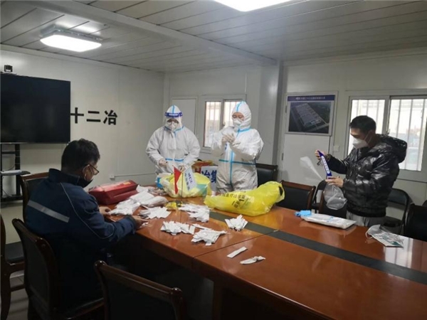 中国二十二冶集团崇建公司丰南中拓综合体项目党支部积极参与疫情防控工作